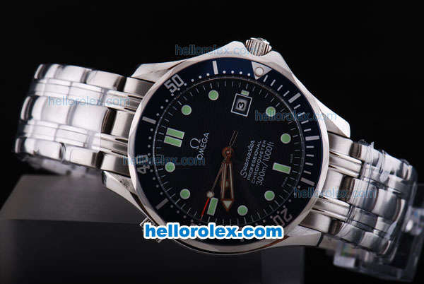 Omega Seamaster Professional Chronometer Automatic with Blue Dial and Blue Graduated Bezel- Green Marking - Click Image to Close